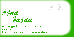 ajna hajdu business card